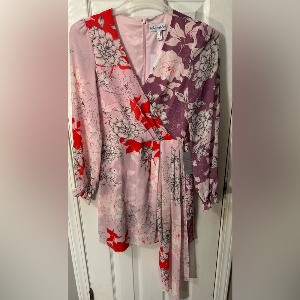 Badgley Mischka Mark & James Size 6 Floral Print Dress Nwtgs $179.00